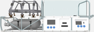 Hillaero VOYAGER 5 FAA certified mountable bracket for Air Ambulance Airmed Helicopter or Fixed Wing Aircraft WITH UNITS SIDE